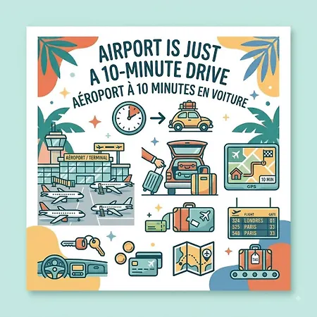 Lumineux - Calme - Proche Et Aeroport - Climatise - Parking Prive Gratuit Lägenhet